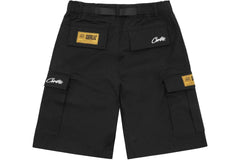 Corteiz Alcatraz Cargo Shorts Black