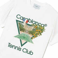 CASABLANCA TENNIS CLUB ICON T-SHIRT - WHITE