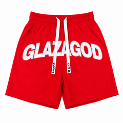 GLAZA GOD Short Waterproof Premium - Heavyweight Streetwear -RED