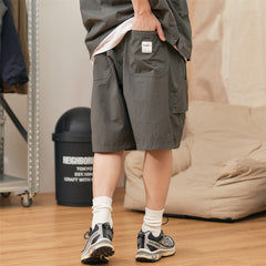 Men Shorts Outdoor Work Clothes Multi-Pocket with Belt Loose