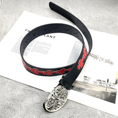 Chh Chrome heart belt with jeans y2k