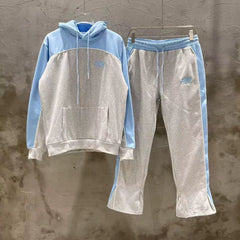 Syna World Fleece Hoodie Tracksuit Set (Baby Blue / Grey)