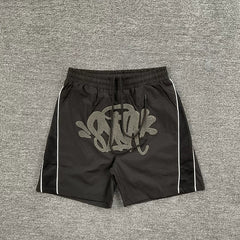 Syna World Graphic Nylon Shorts (Black)