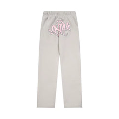Syna World Graphic Fleece Sweatpants (Grey / Pink)