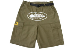 Corteiz Alcatraz Cargo Shorts Khaki Green