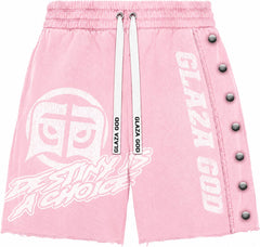 GLAZA GOD Heavyweight French Terry Shorts – ROSE Wash
