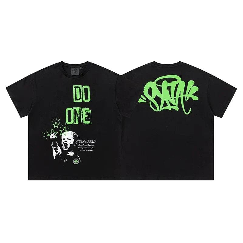 Syna World Graphic T-Shirt (Black / Lime Green)