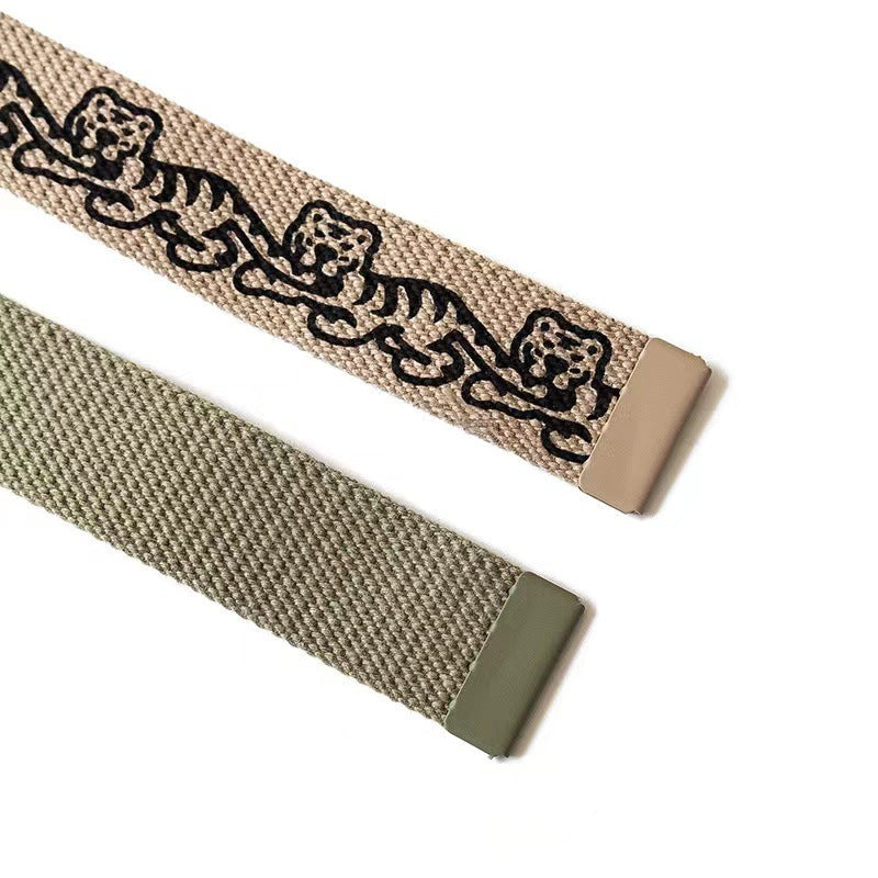 Human Made Belt Love Metal Snap Tiger