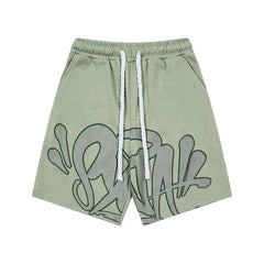 Syna World Graphic Fleece Shorts (Sage Green / Grey)