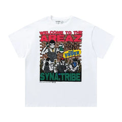 Syna World Graphic T-Shirt (White / Multi-Color Graphic)