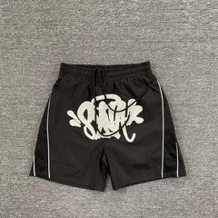 Syna World Graphic Nylon Shorts (Black)