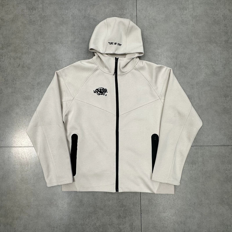 Syna World Tech Fleece Full-Zip Hoodie (Beige)