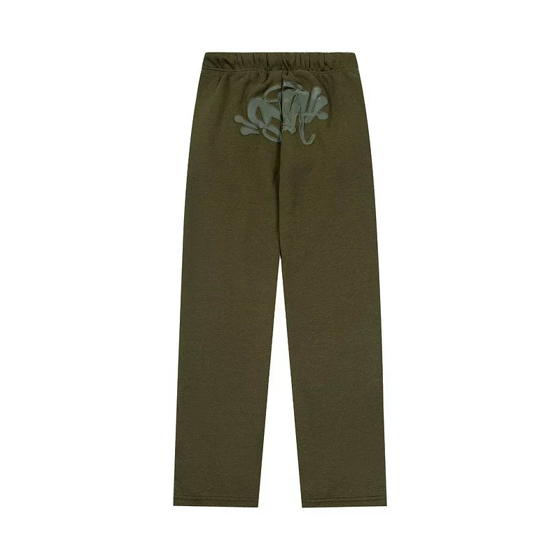 Syna World Graphic Fleece Sweatpants (Olive Green / Dark Grey)