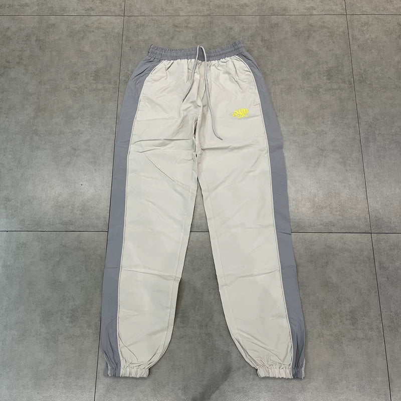 Syna World Colorblock Nylon Track Pants (Grey)