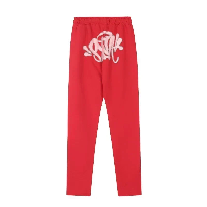 Syna World Back Logo Fleece Sweatpants (Red)