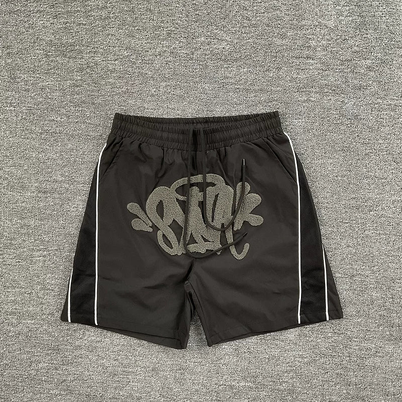 Syna World Graphic Nylon Shorts (Black)