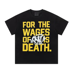 Syna World Vintage Oversized Statement Graphic Tee (Black / Yellow)