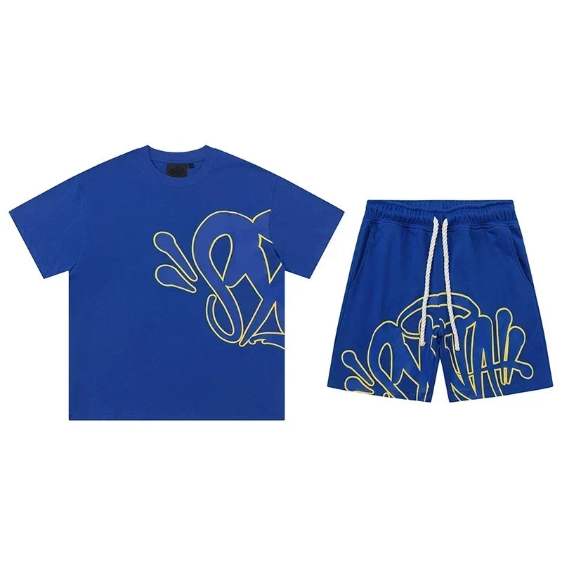 Syna World T-Shirt and Shorts Set (Blue / Yellow)