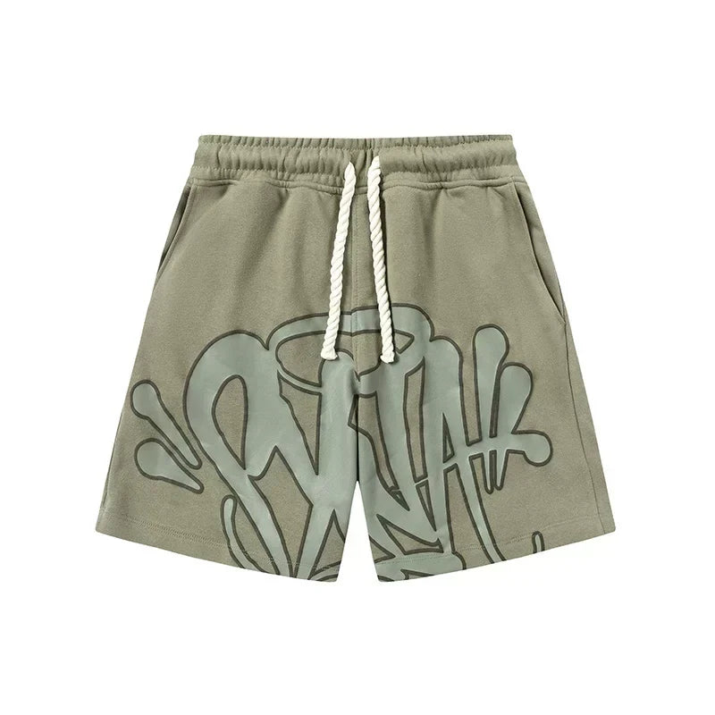 Syna World Graphic Fleece Shorts (Sage Green / Grey)