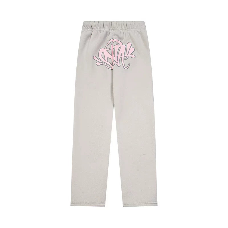 Syna World Graphic Fleece Sweatpants (Grey / Pink)