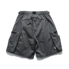 Men Shorts Multi-Pocket Workwear Casual Loose with Belt Solid Color